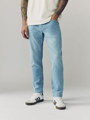 أزرق شاحب - Regular Tapered Fit Classic Stretch Jeans - صورة 1 من 6