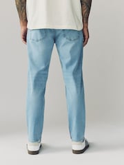 أزرق شاحب - Regular Tapered Fit Classic Stretch Jeans - صورة 2 من 6