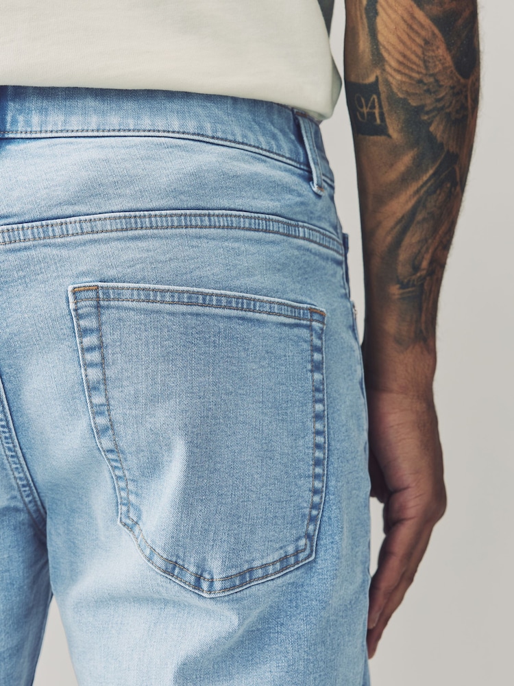 Blue Pale Vintage Single Slim Fit Classic Stretch Jeans - Image 6 of 10