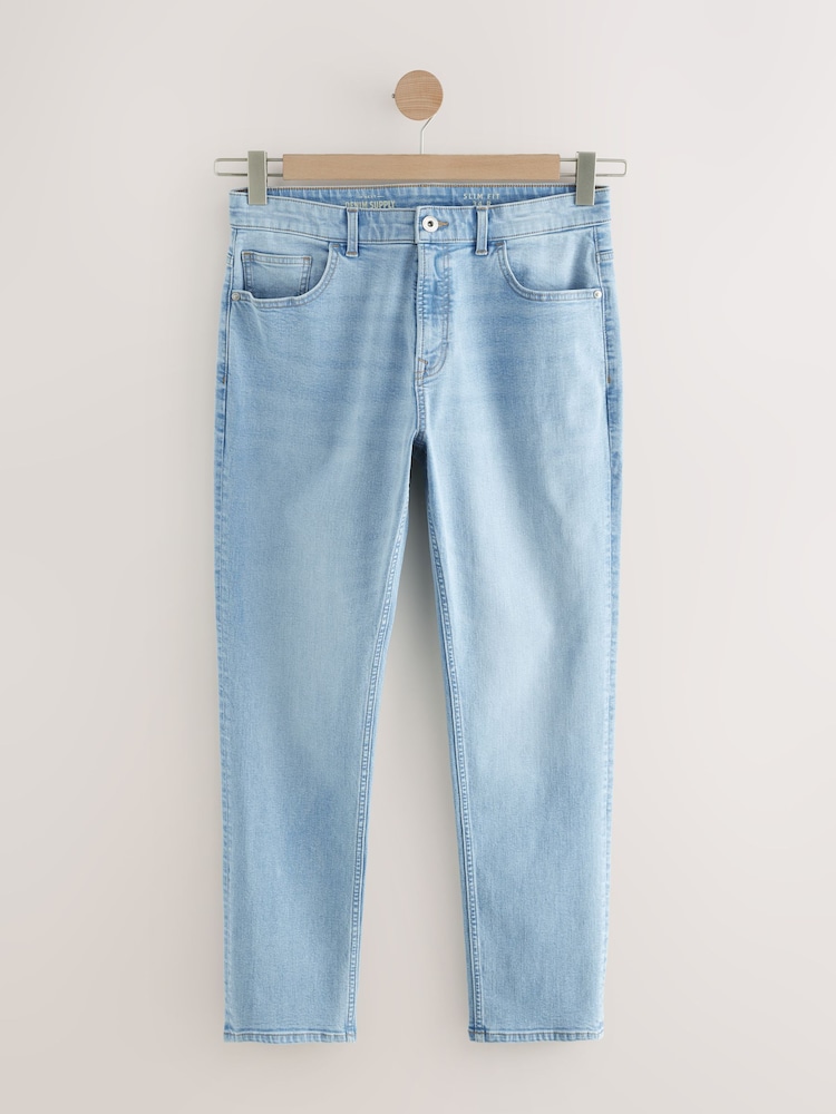 Blue Pale Vintage Single Slim Fit Classic Stretch Jeans - Image 7 of 10