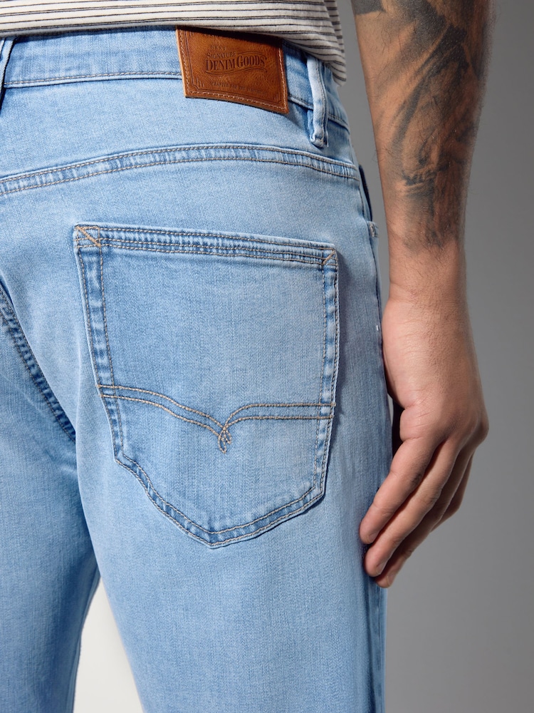 Blue Light Slim Fit Lightweight Motion Flex Denim Jeans - Image 6 of 12