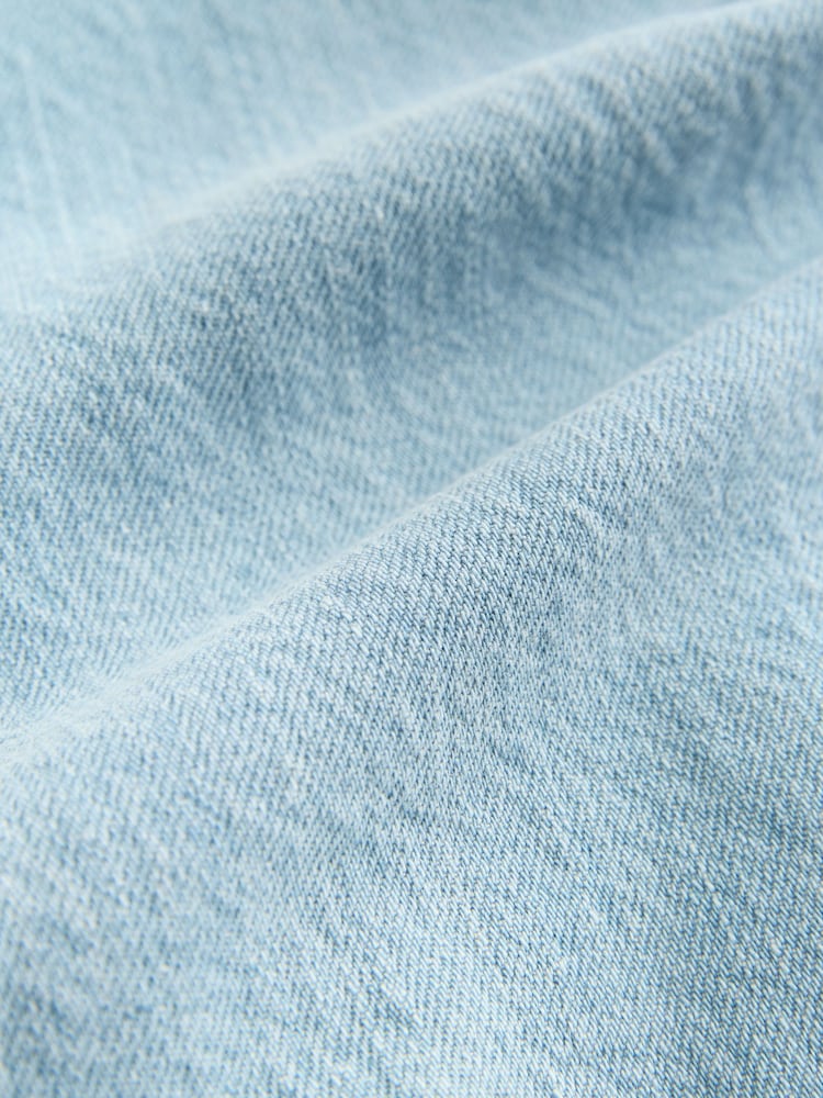 Light Blue Relaxed Fit Signature Lightweight Cotton Linen Jeans - Image 2 of 5