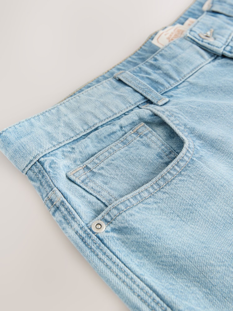 Light Blue Relaxed Fit Signature Lightweight Cotton Linen Jeans - Image 9 of 10