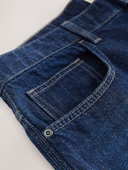 Dark Blue Straight Fit Signature Lightweight Cotton Linen Jeans - Image 10 of 10