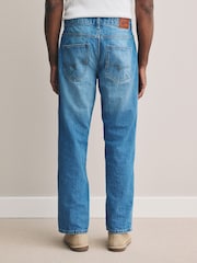 כחול  - גזרה ישרה - Signature Lightweight Cotton Linen Jeans - Image 4 of 12