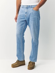 Light Blue Slim Fit Lightweight Stretch Denim Jeans - Image 1 of 10