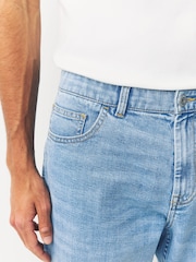 Light Blue Slim Fit Lightweight Stretch Denim Jeans - Image 4 of 10