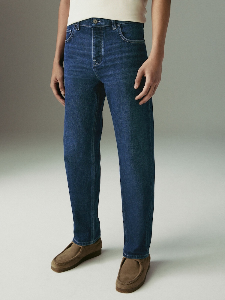 modra Dark Indigo - Raven kroj - Vintage Wash denim kavbojke - Slika 1 iz 12