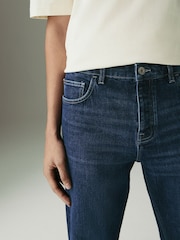 modra Dark Indigo - Raven kroj - Vintage Wash denim kavbojke - Slika 5 iz 12
