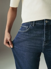 modra Dark Indigo - Raven kroj - Vintage Wash denim kavbojke - Slika 6 iz 12