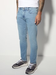 Blau, Hellgrau - Enge Passform - Bequeme Stretch-Jeans - Bild 1 von 12