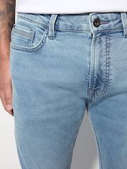Blau, Hellgrau - Enge Passform - Bequeme Stretch-Jeans - Bild 5 von 12