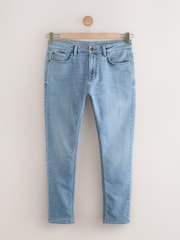Blau, Hellgrau - Enge Passform - Bequeme Stretch-Jeans - Bild 8 von 12