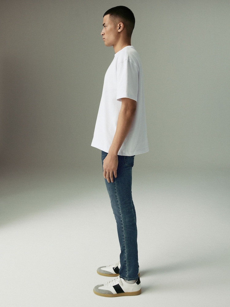 Blue Tint Vintage Skinny Fit Comfort Stretch Jeans - Image 4 of 12