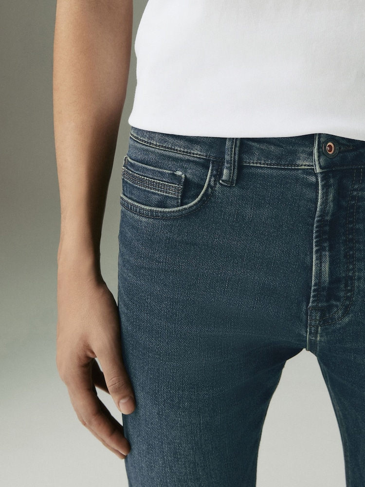 Blue Tint Vintage Skinny Fit Comfort Stretch Jeans - Image 5 of 12
