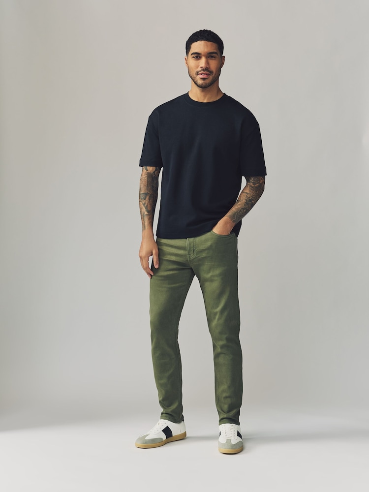 Sage Dark Slim Fit Comfort Stretch Jeans - Image 4 of 9