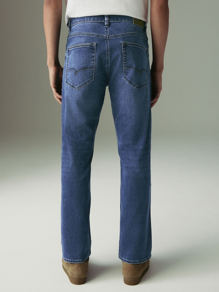 Blue Mid Straight Fit Motionflex Jeans - Image 3 of 12