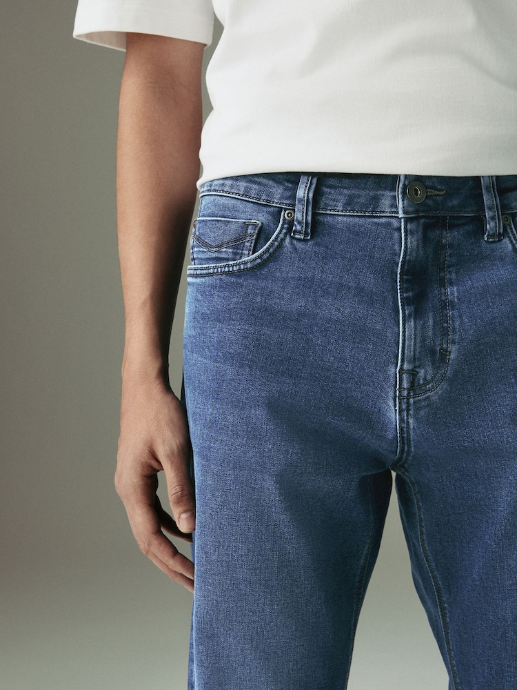 Blue Mid Straight Fit Motionflex Jeans - Image 5 of 12