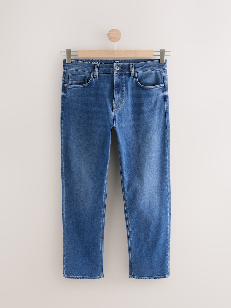 Blue Mid Straight Fit Motionflex Jeans - Image 8 of 12