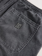 Preto lavado - Waist Calça Linen Denim jeans com elástico - Imagem 12 de 12