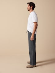 Preto lavado - Waist Calça Linen Denim jeans com elástico - Imagem 5 de 12