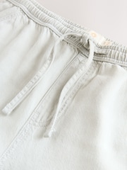 Cinza claro - Waist Calça Linen Denim jeans com elástico - Imagem 10 de 12