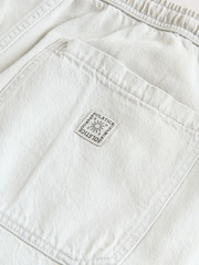 Cinza claro - Waist Calça Linen Denim jeans com elástico - Imagem 12 de 12