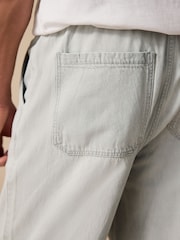 Cinza claro - Waist Calça Linen Denim jeans com elástico - Imagem 8 de 12