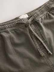 Verde cáqui - Waist Calça Linen Denim jeans com elástico - Imagem 3 de 5