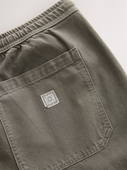 Verde cáqui - Waist Calça Linen Denim jeans com elástico - Imagem 5 de 5