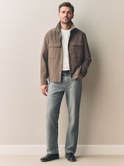 Grey Light Straight Fit Signature Lightweight Cotton Linen Jeans - Image 10 of 17