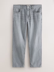 Grey Light Straight Fit Signature Lightweight Cotton Linen Jeans - Image 13 of 17