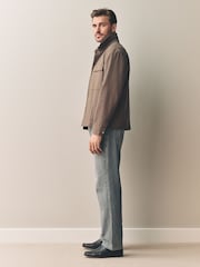 Grey Light Straight Fit Signature Lightweight Cotton Linen Jeans - Image 7 of 17
