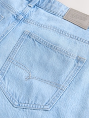 Light Blue Straight Fit Signature Lightweight Cotton Linen Jeans - Image 11 of 11