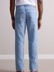 Light Blue Straight Fit Signature Lightweight Cotton Linen Jeans - Image 3 of 11