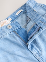 Light Blue Straight Fit Signature Lightweight Cotton Linen Jeans - Image 9 of 11