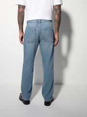 Blue Light Regular Tapered Fit Soft Touch Chino Style Denim Jeans - Image 3 of 11