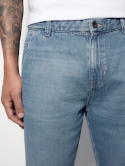 Blue Light Regular Tapered Fit Soft Touch Chino Style Denim Jeans - Image 5 of 11