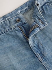 Blue Light Regular Tapered Fit Soft Touch Chino Style Denim Jeans - Image 8 of 11
