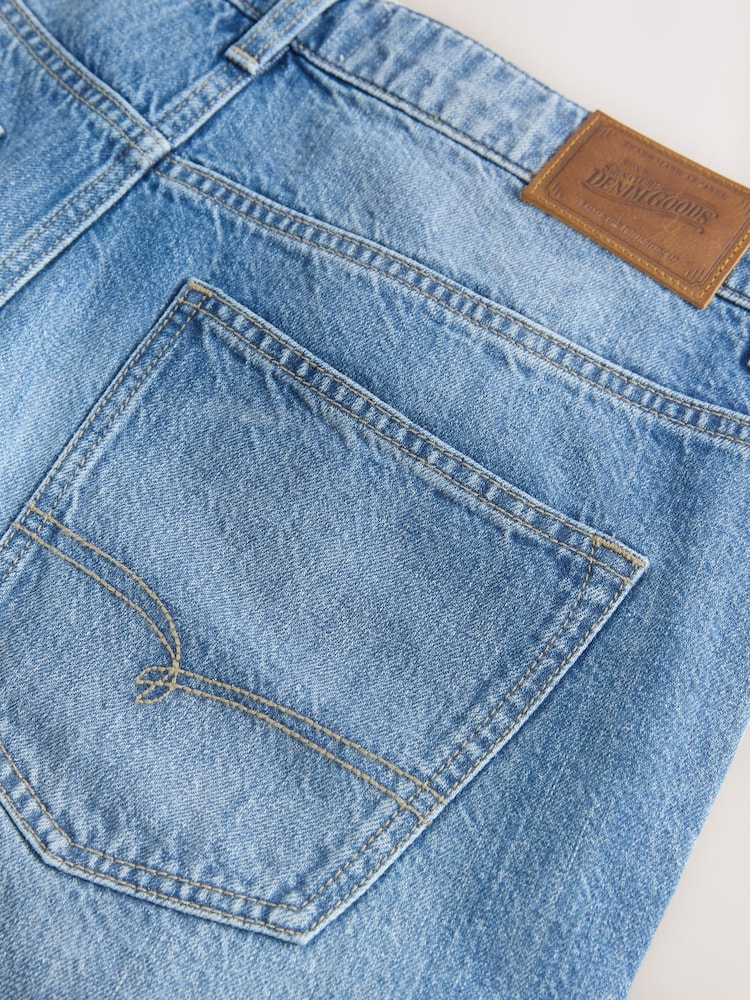 Blue Relaxed Fit Signature Lightweight Cotton Linen Jeans - Image 5 of 5