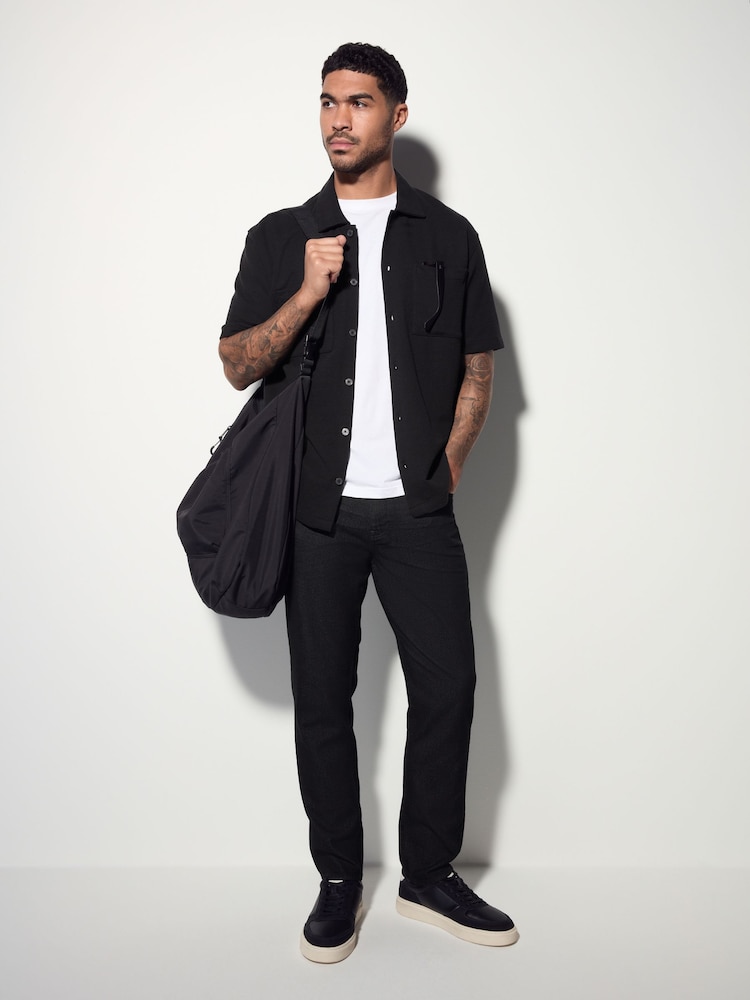 Black Slim Fit Lightweight Stretch Denim Jeans - Image 2 of 11