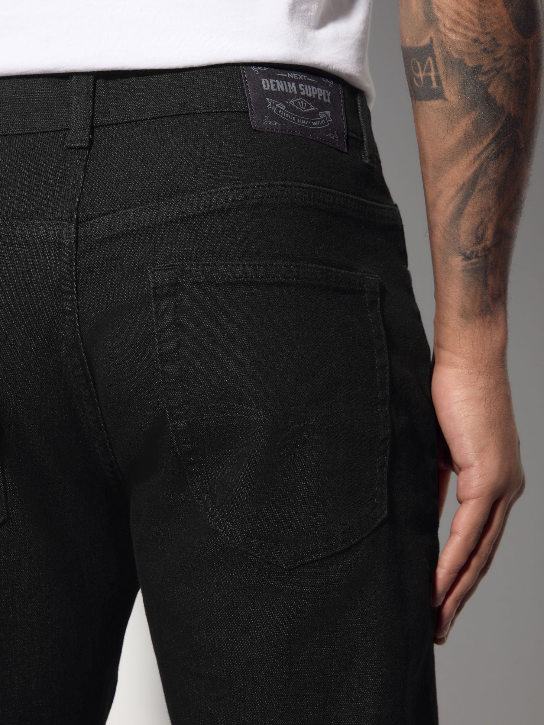 パンツ anuans Slim straight denim BLACK 2 Buy Black Slim Fit Lightweight Stretch Denim Jeans from the Next