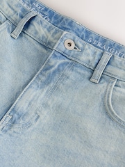 Blue Light Vintage Straight Fit Vintage Wash Denim Jeans - Image 8 of 11