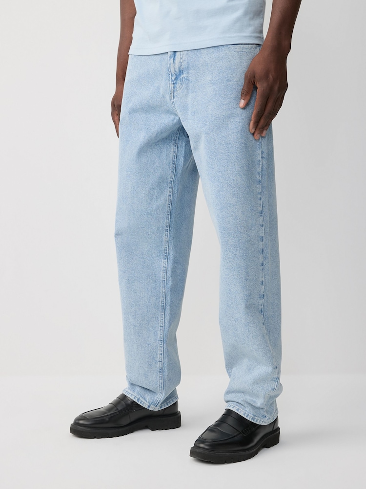 modra Light Authentic - Ohlapen kroj - Vintage Wash denim kavbojke - Slika 1 iz 9 modra Light Authentic - Ohlapen kroj - Vintage Wash denim kavbojke - Slika 1 iz 9