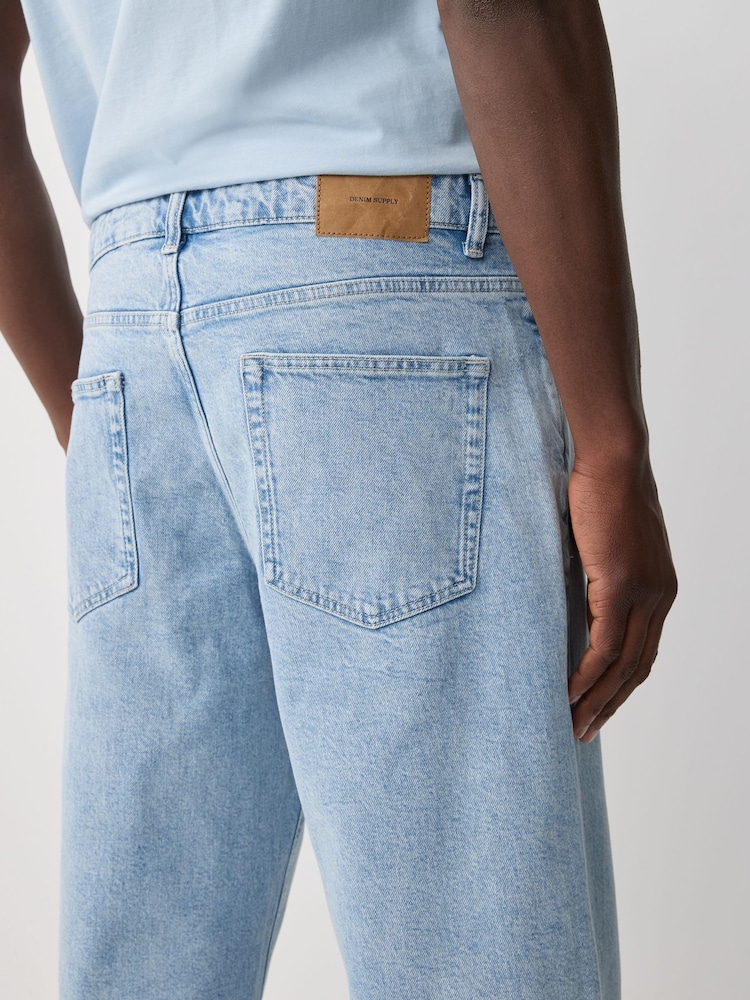 Blue Light Authentic Relaxed Fit Vintage Wash Denim Jeans - Image 4 of 9