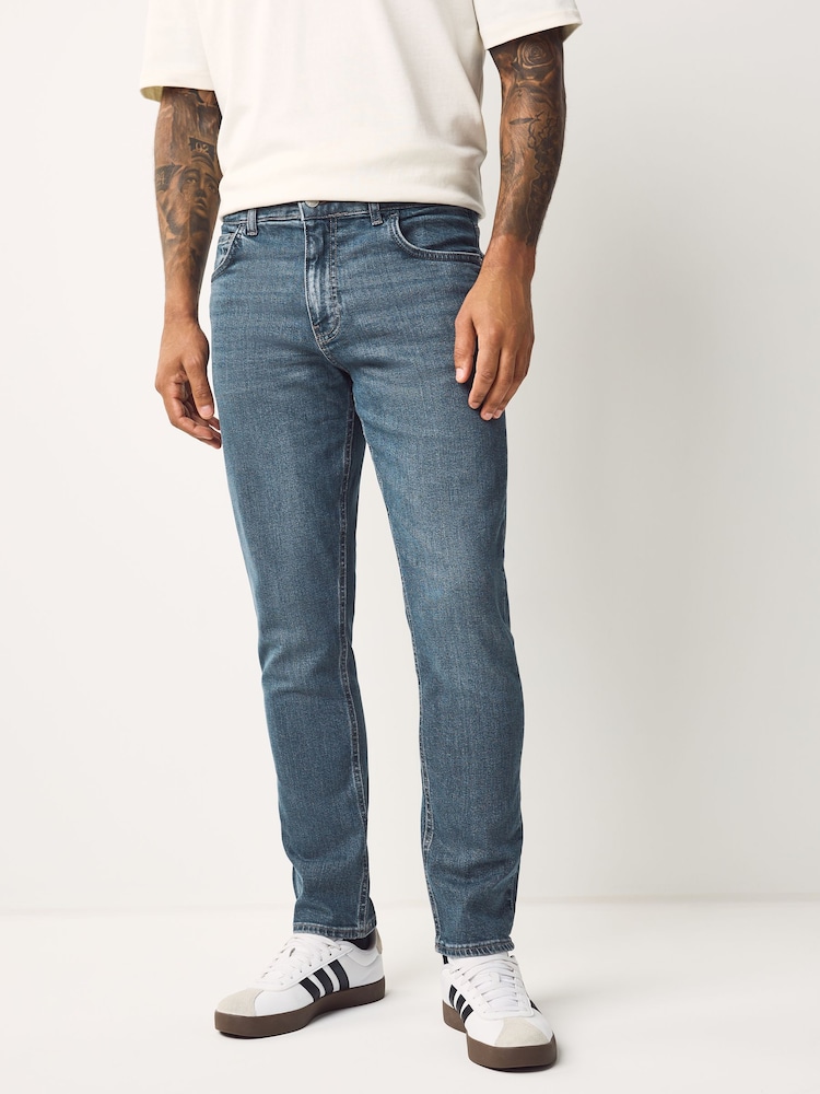 Acero azul oscuro - Corte slim - Vaqueros denim con lavado vintage - Imagen 1 de 11 Acero azul oscuro - Corte slim - Vaqueros denim con lavado vintage - Imagen 1 de 11