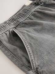 Cinza - Waist Calça Linen Denim jeans com elástico - Imagem 10 de 11
