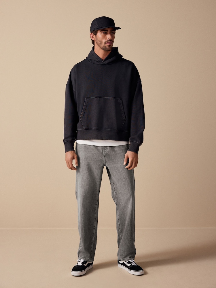 Cinza - Waist Calça Linen Denim jeans com elástico - Imagem 2 de 11