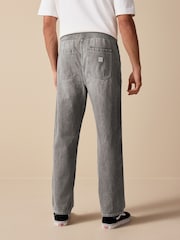 Cinza - Waist Calça Linen Denim jeans com elástico - Imagem 3 de 11