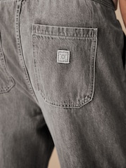 Cinza - Waist Calça Linen Denim jeans com elástico - Imagem 7 de 11